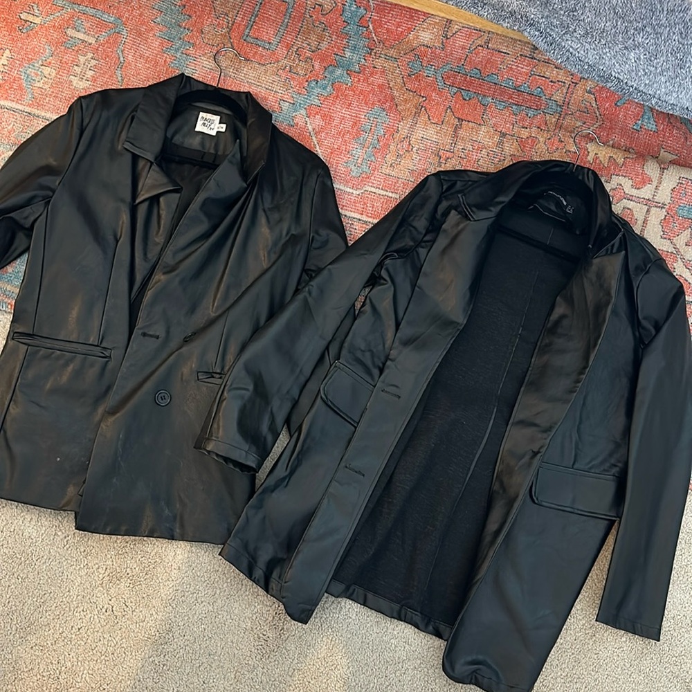 Princess Polly and pretty little thing leather blazers